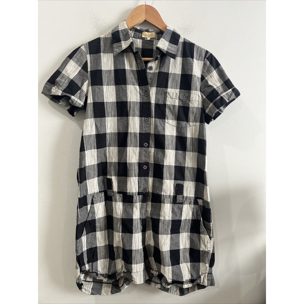 Piko 1988 Women's Jumpsuit Deep Romper in Plaid Size Small